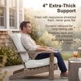 thumbnail image 4 of 5 Set Outdoor Chair Cushions 20 x 20 x 4 inch for Patio Furniture, Fade & Water Resistant Patio Cushions with Removable Cover and Straps, Beige, 4 of 8
