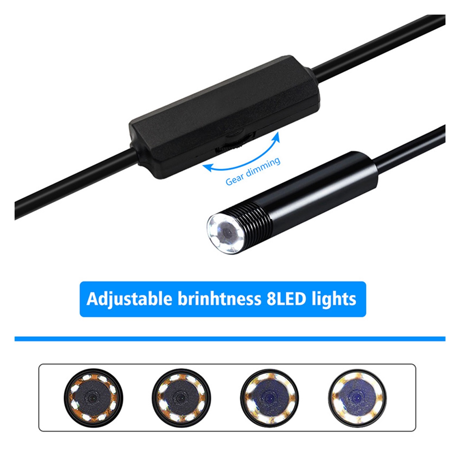 1080P/640P USB Endoscope Inspection Camera 3 In 1 USB/Micro USB/Type-C Endoscope Camera Borescope With 8 LED , User-Friendly Borescopes