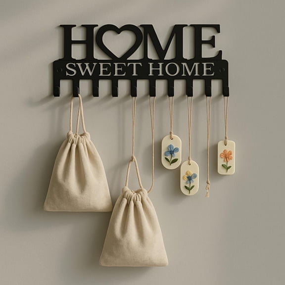 HELLOYOUNG Rustic Iron "HOME SWEET HOME" Wall Decor, Vintage Metal Sign for Living Room Entryway Farmhouse, Hanging Ornament, Country Style Art, Gift Idea