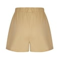 thumbnail image 5 of Kovlvoll Summer Shorts for Women Casual High Waist Drawstring Beach Hiking Solid Color Lounge Shorts with Pockets, 5 of 6