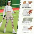 thumbnail image 6 of FUIALDOLG Aesthetic Colorful Flowers Tennis Skirted Leggings with Pocket Women Athletic Pleated Skirt with Leggings Tight Workout Yoga Running Pants Tennis Outfits,Size XS, 6 of 7