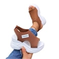 thumbnail image 5 of Elvqul Womens Summer Sandals Walking Platform Wedge Sandals Open Toe Outdoor Beach Dressy Casual Holiday Ankle Strap Shoes for Women, 5 of 9