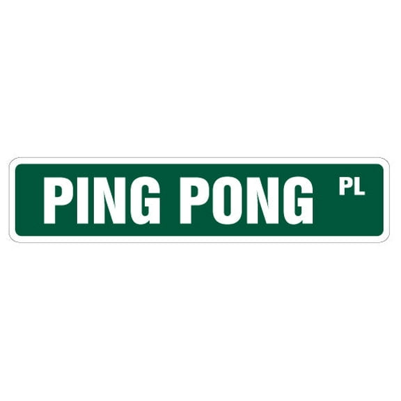 SignMission SS-PINGPONG 4 x 18 in. Ping Pong Street Sign