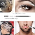 thumbnail image 4 of Hair Tattoo Trim Hair Razor Pen For Hair Design Stainless Steel Face Shaping Device, Engraved Pen/ 10 Blades/Tweezer Hair Styling Eyebrows Beards Razor Tool, 4 of 6