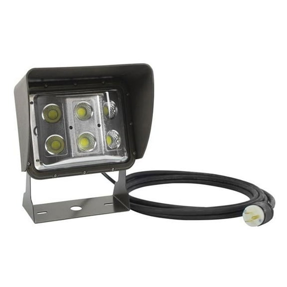 60 watt LED Low Profile Wall Pack Light with Glare Shield & 10 ft Cord, U Bracket Mount