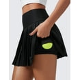 thumbnail image 5 of CRZ YOGA High Waisted Pleated Tennis Skirts for Women Mini Lined Casual Tummy Control Skort with Pockets, 5 of 6