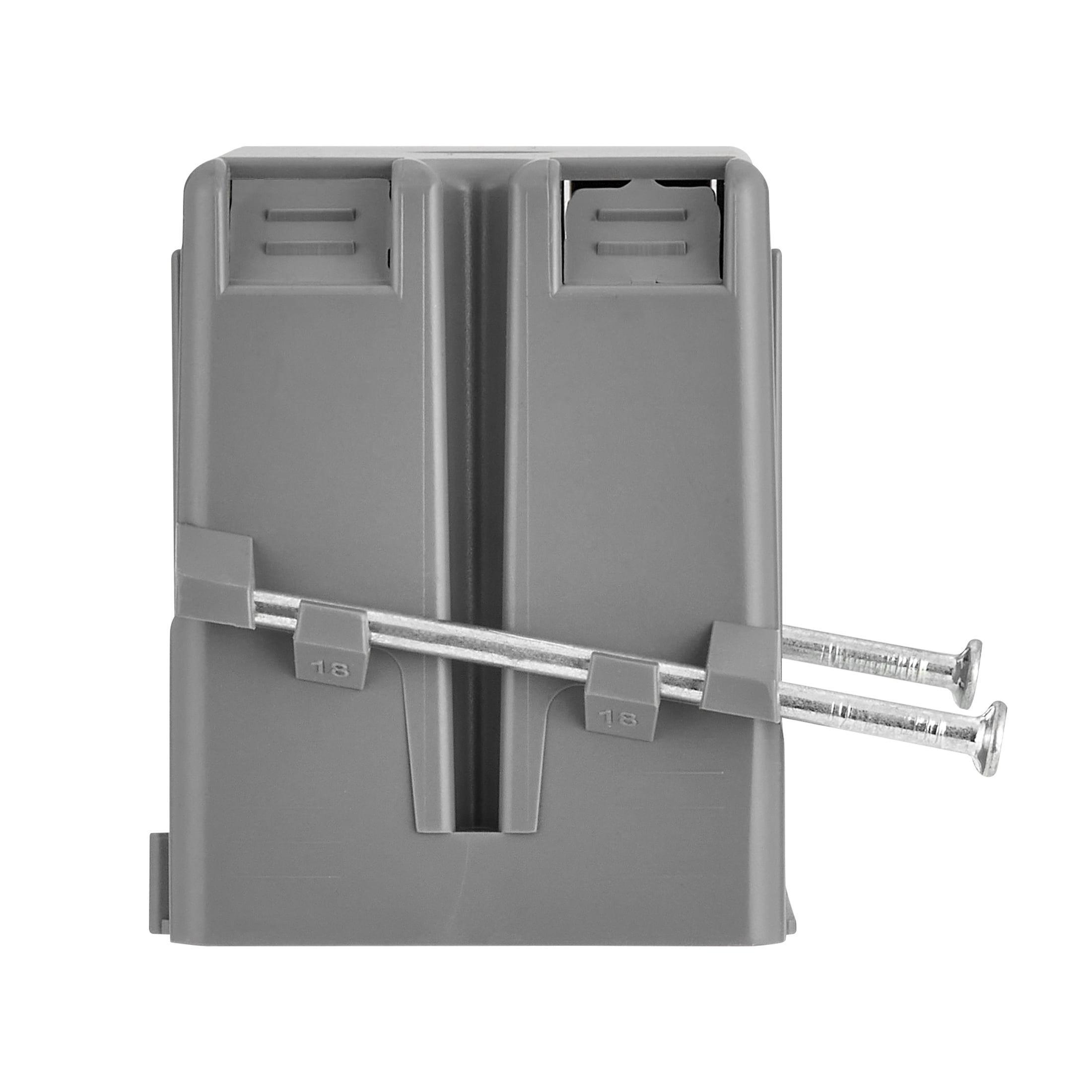 Maxxima 1 Gang 18 cu. in. PVC New Construction Electrical Switch and Outlet Junction Box, ETL Listed, Gray (10 Pack)