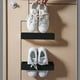 thumbnail image 5 of Soporte para almacenamiento de zapatillas montado en la pared | Organización de baños | Portazapatos de plástico que ahorra espacio | Diseño retráctil | Instalación de adhesivos | Encaja en varias, 5 of 6