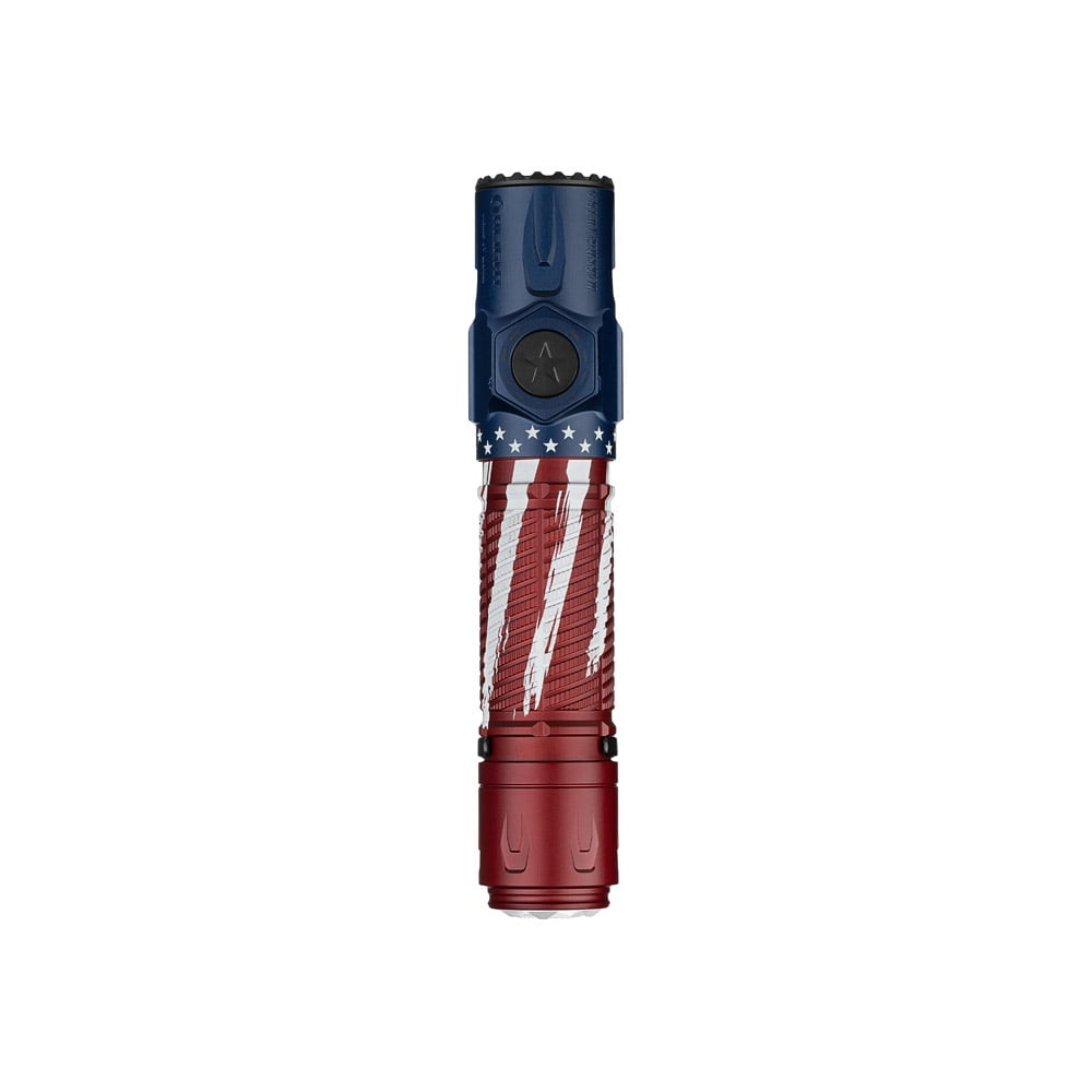 Olight Warrior Ultra 2500 Lumens Flashlight, OAL Material (Stars & Stripes)