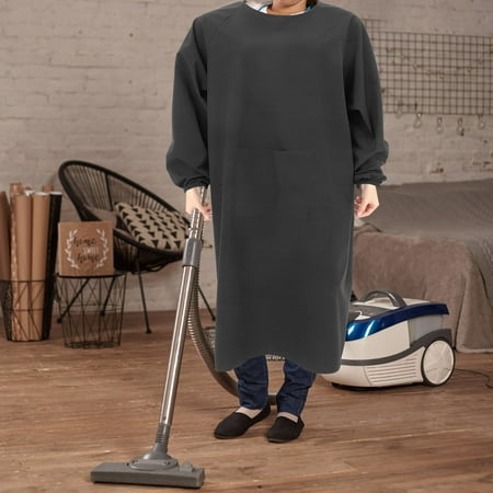 

FRCOLOR Waterproof Apron for Kitchen Use Made from Durable Cloth Black Color Practical and Easy to Clean Long Sleeve Design