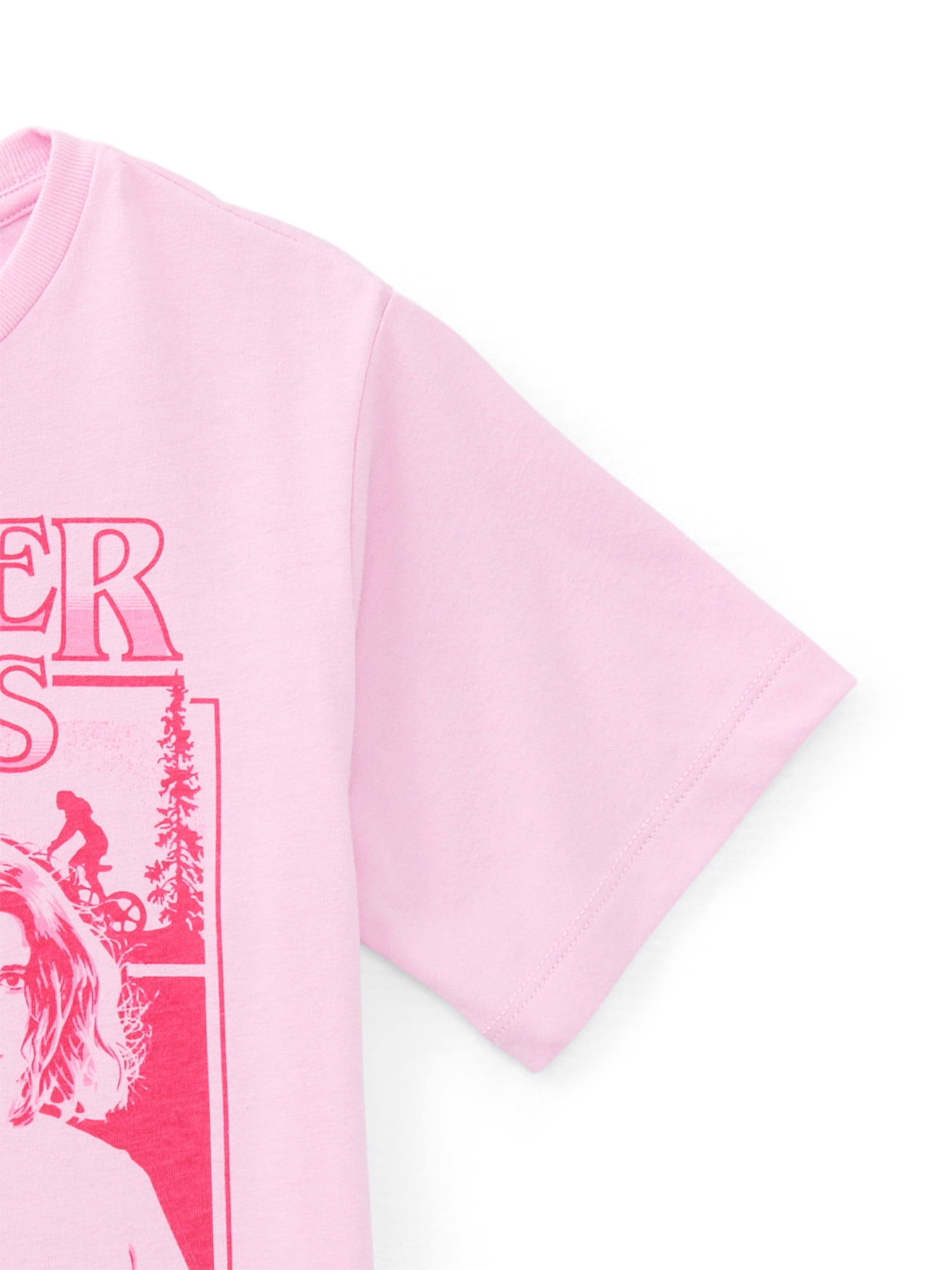Netflix Stranger Things Girls Short Sleeve Graphic T-Shirt, Sizes 4-16