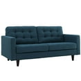 thumbnail image 2 of Modway Empress Mid-Century Modern Upholstered Fabric Loveseat In Azure, 2 of 5