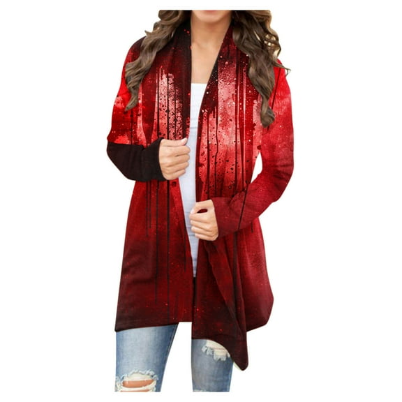 WXLWZYWL Womens Halloween Costumes 2024, Cute Pumpkin Ghost Bat Cat Spider Printed Long Sleeve Cardigan Sweaters for Women Lightweight