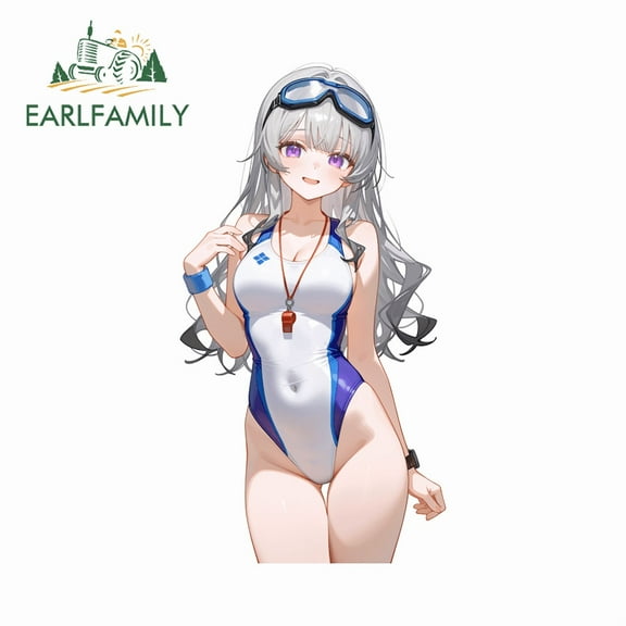 EARLFAMILY 5.1" Loli Car Sticker Artistic Anime Trolley Motorcycle RV DIY Decals