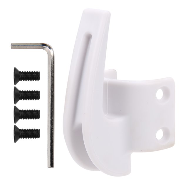 Gancho para bolsa delantera universal para patinete eléctrico con tornillo de montaje para colgar cómodamente la bolsa, apto para patinetes Max G30, color blanco