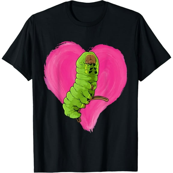 Caterpillar Heart Design Insect Love Lover Caterpillars T-Shirt