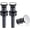 Chrome Finish, variant on 2 Pack Universal Bathroom Sink Drain Stopper, Pop Up Drain Strainer with Overflow, Push and Seal Sink Plug with Basket for Lavatory Vanity Vessel, Anti-Clogging Strainer, Matte Black