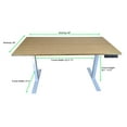 thumbnail image 3 of Rise UP Dual Motor Electric Standing Desk 60x30" Bamboo Desktop Premium Ergonomic Adjustable Height sit Stand up Home Office Computer Desk Table Motorized Powered Modern Furniture Small Standup, 3 of 9