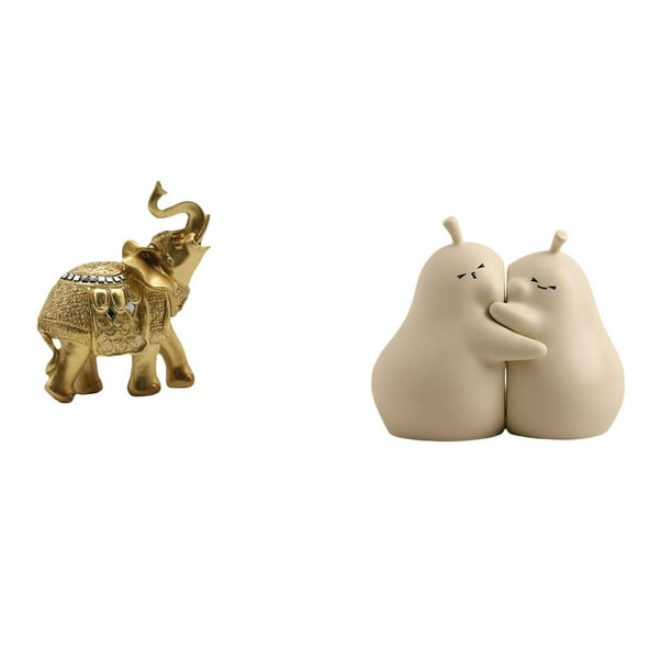 Estatua De Elefante En Forma De Pera, Adorno De Escritorio, Artesanía De Resina, Escultura De Animal, Figura Decorativa, Sujetalibros De Cerámica, Artesanía Fina, Adorno De Estantería,
