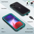 thumbnail image 6 of Feishell for iPhone 13 Waterproof Case Built-in Screen Protector Clear Water Proof Shockproof Dustproof Snowproof Full Body Rugged Transparent Underwater Phone Case,Blue, 6 of 10