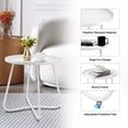 thumbnail image 5 of Fionafurn Round Side Table, Metal End Table, Small Patio Coffee Table for Porch Yard Balcony Garden, White, 5 of 7