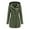 Army Green, variant on Pincandy Women Trench Coat Windbreaker Zip Up Jacket With Pockets Casual Long Sleeve Outwear with Waist Drawstring