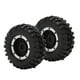 thumbnail image 2 of Juego de 2 llantas de metal de 1,9 pulgadas y neumáticos de goma de 96 mm para coche Tamiya CC01 D90 RC, color negro, 2 of 10