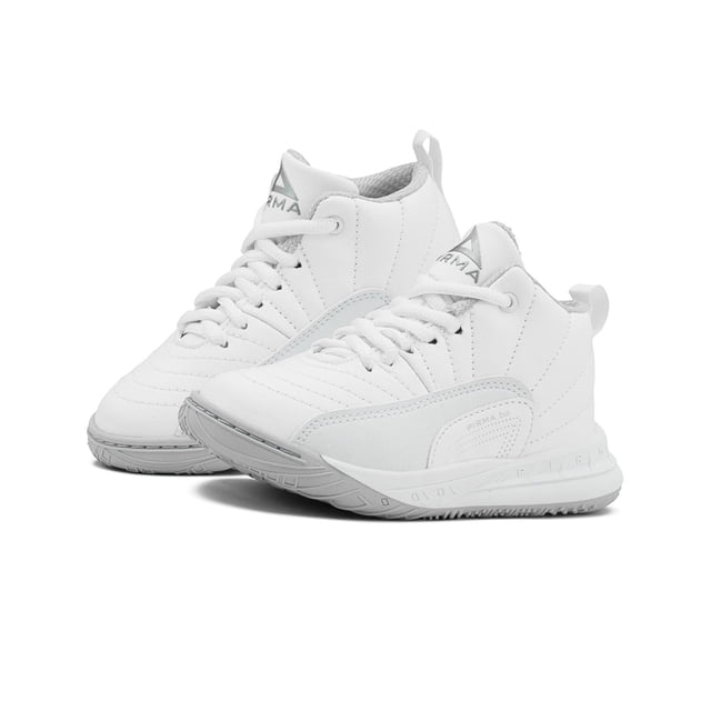 Tenis Bota Pirma para Niño Escolar Basquetbol Color Blanco 21.5