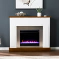 thumbnail image 3 of SEI Furniture Eastrington Wood Color Changing Electric Fireplace in White, 3 of 3