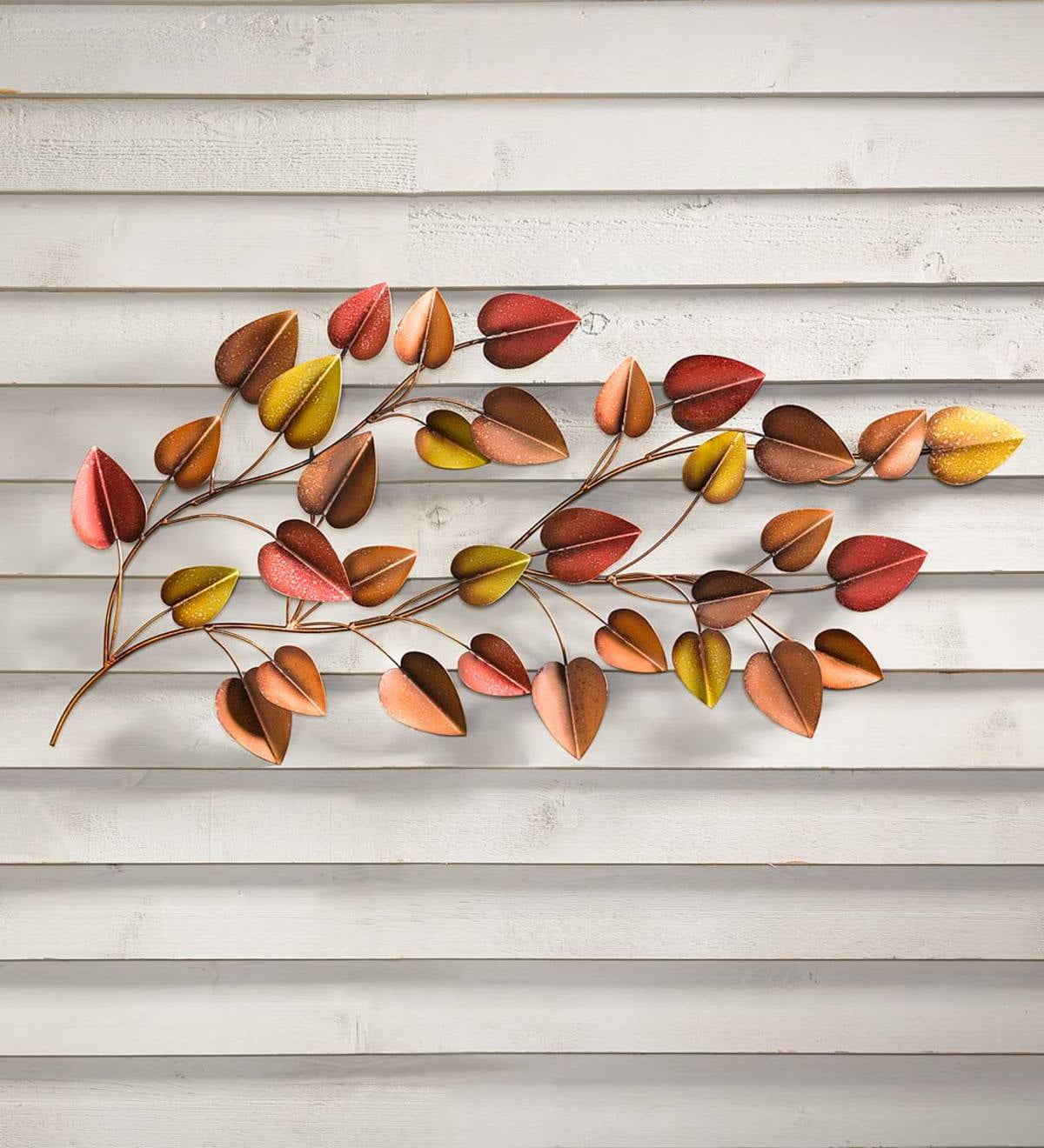 Autumn Leaf Horizontal Metal Wall Art - Walmart.com - Walmart.com