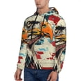 thumbnail image 3 of Fotbe Men's Hoodie with Retro American Eagle Pattern - Kangaroo Pocket Pullover Hooded Sweatshirt, Perfect for Daily Wear, Travel, and Home-4X-Large, 3 of 7