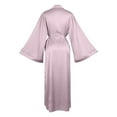 thumbnail image 6 of Gelikeya Silk Robes for Women Long Kimono Robes Bridesmaid Brides Wedding Party Silk Bath Robe Soft Sleepwear Pink & Size S, 6 of 6