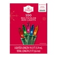 thumbnail image 6 of Indoor/Outdoor 100-Count Incandescent Mini Christmas String Lights, Multicolor, 19.5', by Holiday Time, 6 of 6