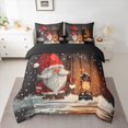 thumbnail image 3 of Manfei Christmas Gnome Child 7-Piece Bedding Comforter Set, Winter Rustic Cabin King Bedding Sets, Western Festival Reversible Bed Sheets, Microfiber Bedroom Decor, 3 of 8
