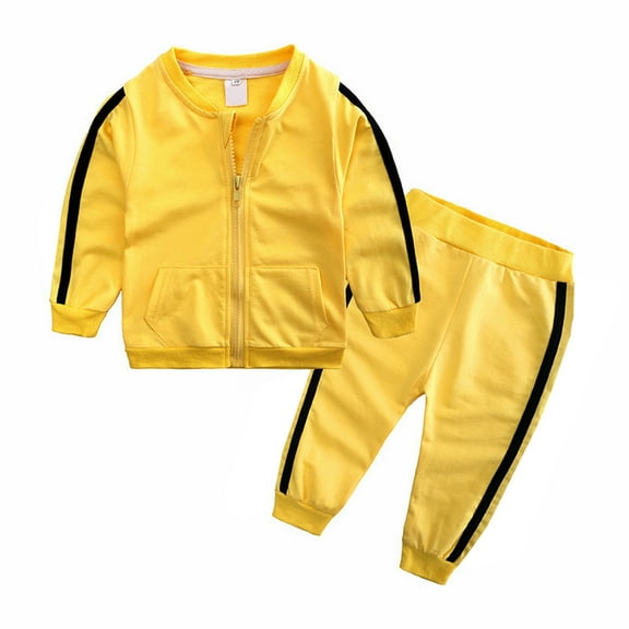 UACY Toddler Outfits for Unisex Children's Spring Autumn Casual Sweatsuit Long Sleeved Solid Color Pants Set Sweater Guard Pants Set