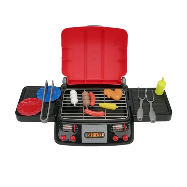 Juguete De Parrilla Para Niños – Set De Barbacoa Con Humo, Sonido Y Luces LED, Accesorios De Cocina
