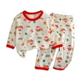 thumbnail image 2 of Cethrio Boys Girls Pajama Sets, 2 Piece Soft Cotton Summer Fall Sleepwear Red Size 4-5 T, 2 of 3