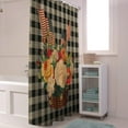 thumbnail image 3 of 4th of July Shower Curtain Plants Flowers Basket Patriotic Shower Curtains for Bathroom Decor Independence Day USA Flag Buffalo Check Vintage Bath Curtains Sets Waterproof Small Stall 36" x 72", 3 of 6