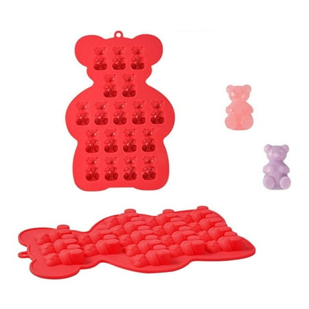 

Bakeware Decorative Drip Mold Cake Decorating Turn Sugar Chocolate Mould Silicone Mold Gummy Bear Silicone Mold RED
