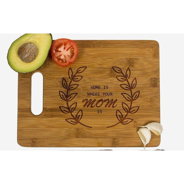 HetayC Wooden Cutting Board, Laser Engraved Board, Chopping board-Best Gift  for Mom, Cutting board for Mom, Mothers day Gift 