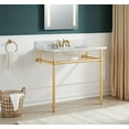thumbnail image 4 of ANZZI Verona 34.5 in. Console Sink in Brushed Gold with Carrara White Counter Top, 4 of 8