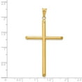 thumbnail image 3 of 14k Yellow Gold 3-D Polished Hollow Cross Pendant Charm, 3 of 3