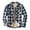 Navy, variant on Men's Sherpa-Lined Plaid Lambswool Jacket, Casual Long Sleeve Button-Up Winter Coat with Pocket and Buckle Detail, Windproof & Warm