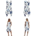 thumbnail image 3 of Xixirimido Vintage Hibiscus Palm Leaf Print Hawaii Couple Matching Outfit Men's Hawaiian Shirt and Women's Summer Sleeveless Dress Soft Midi Beach Dresses Matchable Couple Outfits, XL, 3 of 7