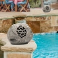 thumbnail image 2 of Alpine Corporation QLP952SLR-GR-2 9" H Solar Bluetooth Rock Speaker Set of 2, Gray, Outdoor Audio, 2 of 5