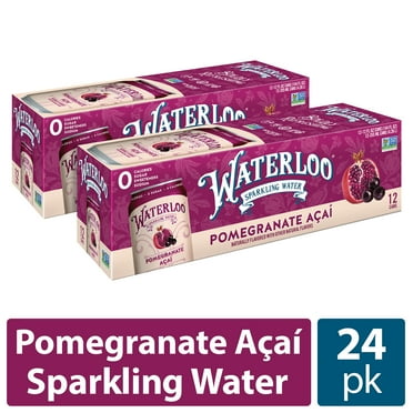 Waterloo Sparkling Water, Pomegranate Acai, 12 fl oz, 24 Pack Cans