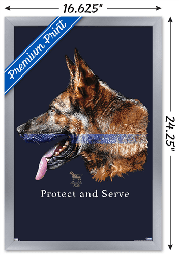 Jim Baldwin - Protect & Serve Wall Poster, 14.725" x 22.375" Framed