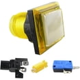 thumbnail image 1 of ZOUSSIQI Transparent Square Push Buttons Illuminated LED Lamp with Microswitch 33 * 33MM CA919-18826, 1 of 3