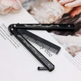 thumbnail image 2 of Butterfly Comb, Stainless Steel Butterfly Trainer Knife Comb Rotating Hair Comb-, 2 of 3