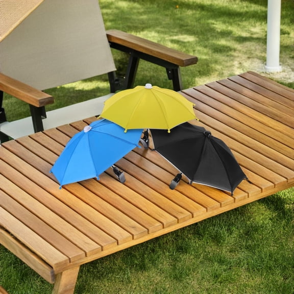 CTIRCHIU 3Pcs Assorted Color Phone Umbrella with Clip for Hiking Cycling and Travel Use